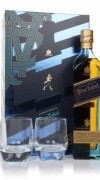 Johnnie Walker Blue Label Gift Set with 2x Crystal Glasses 