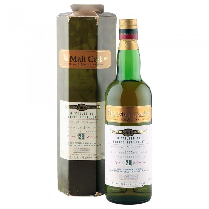 Ardbeg 1972 28 Year Old, The Old Malt Cask 2001 Bottling with Carton