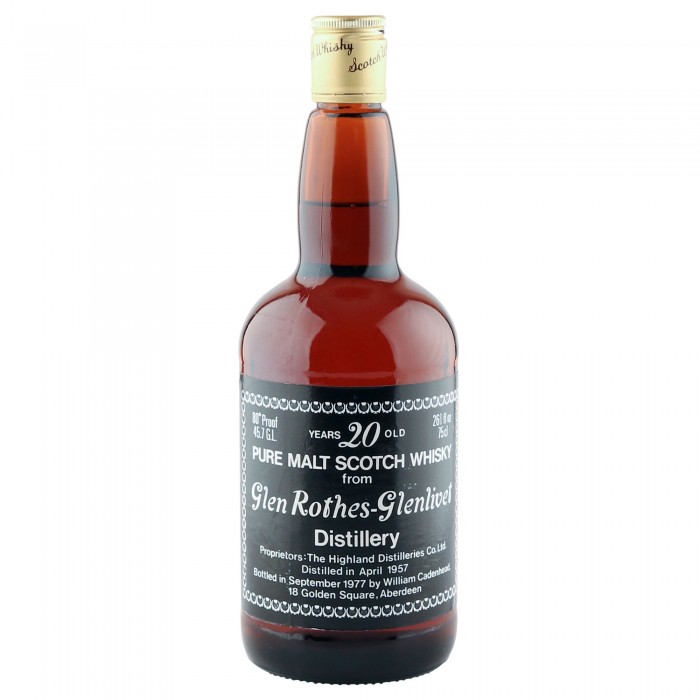 Glenrothes 1957 20 Year Old, Cadenhead's 1977 Dumpy Bottling