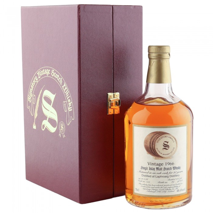 Laphroaig 1966 30 Year Old, Signatory Vintage 1996 Bottling with Case