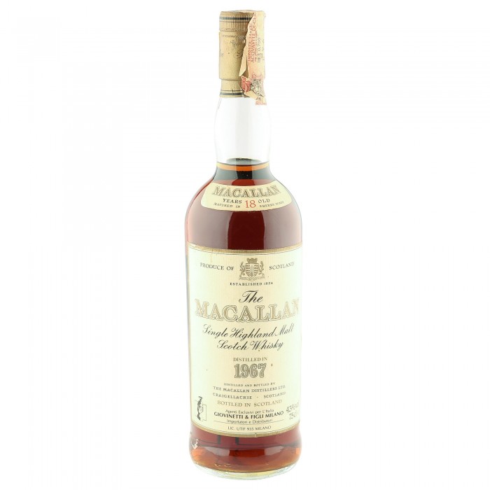 Macallan 1967 18 Year Old, Italian Import