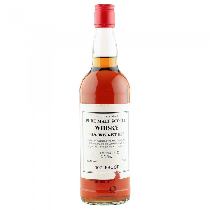 Macallan As We Get It, 102 Proof J.G. Thomson Bottling