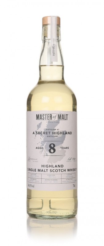 A Secret Highland Distillery 8 Year Old 2016 Single Cask
