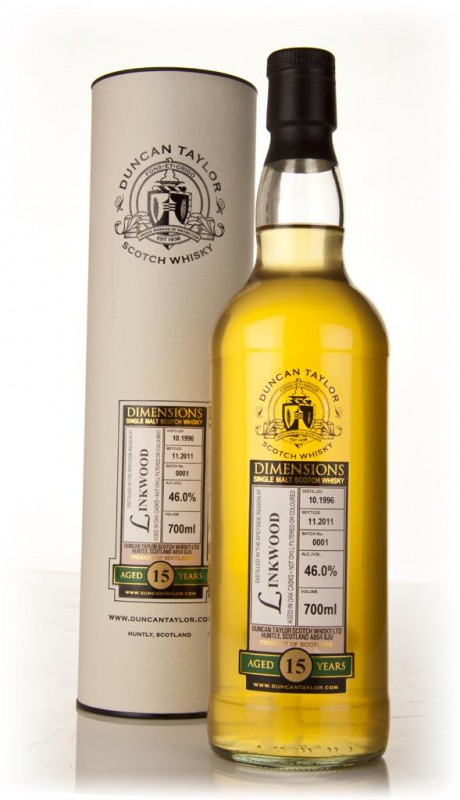 Linkwood 15 Year Old 1996 Batch 0001 Dimensions Duncan Taylor
