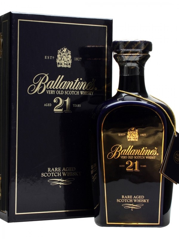 Ballantine's 21 Year Old Blue Ceramic Half Litre