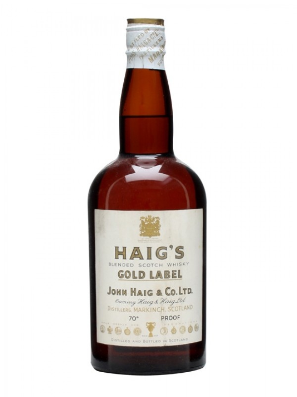 John Haig Gold Label Spring Cap Bottled 1940's George VI
