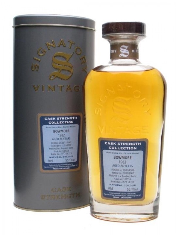 Bowmore 1982 24 Year Old Bourbon Cask Signatory