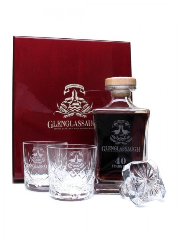 Glenglassaugh 40 Year Old 2 Crystal Tumblers