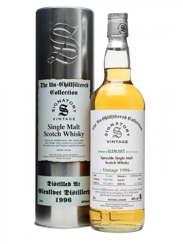 Glenlivet 1996 16 Year Old Sherry Butt #79237 Signatory Un-chillfiltered Collection