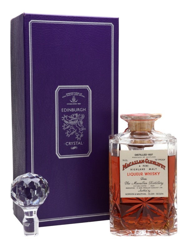 Macallan Glenlivet 1937 Sherry Cask Bottled 1970s G M Gordon & Macphail