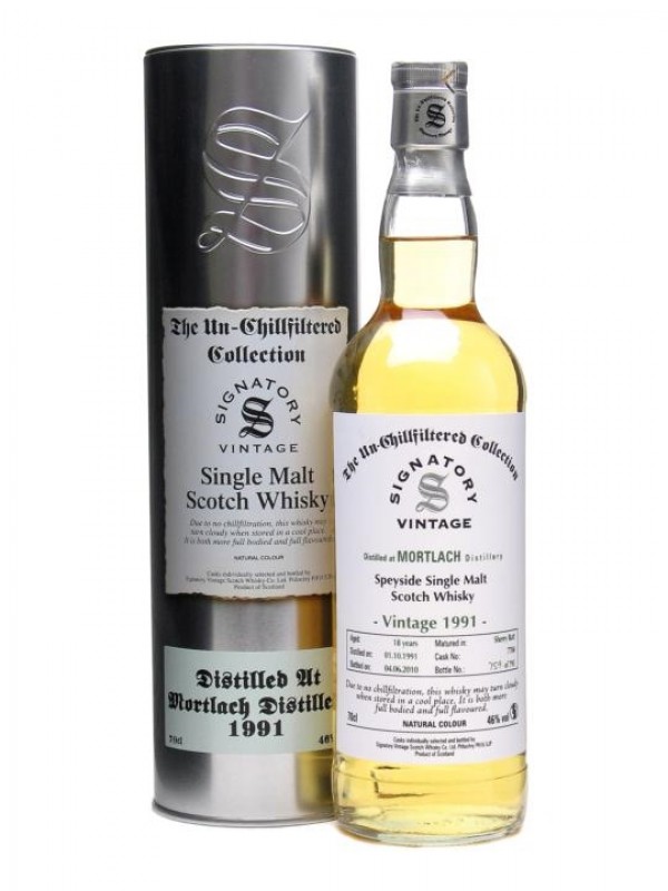 Mortlach 1991 18 Year Old Sherry Butt Un Chillfiltered Signatory Un-Chillfiltered Collection